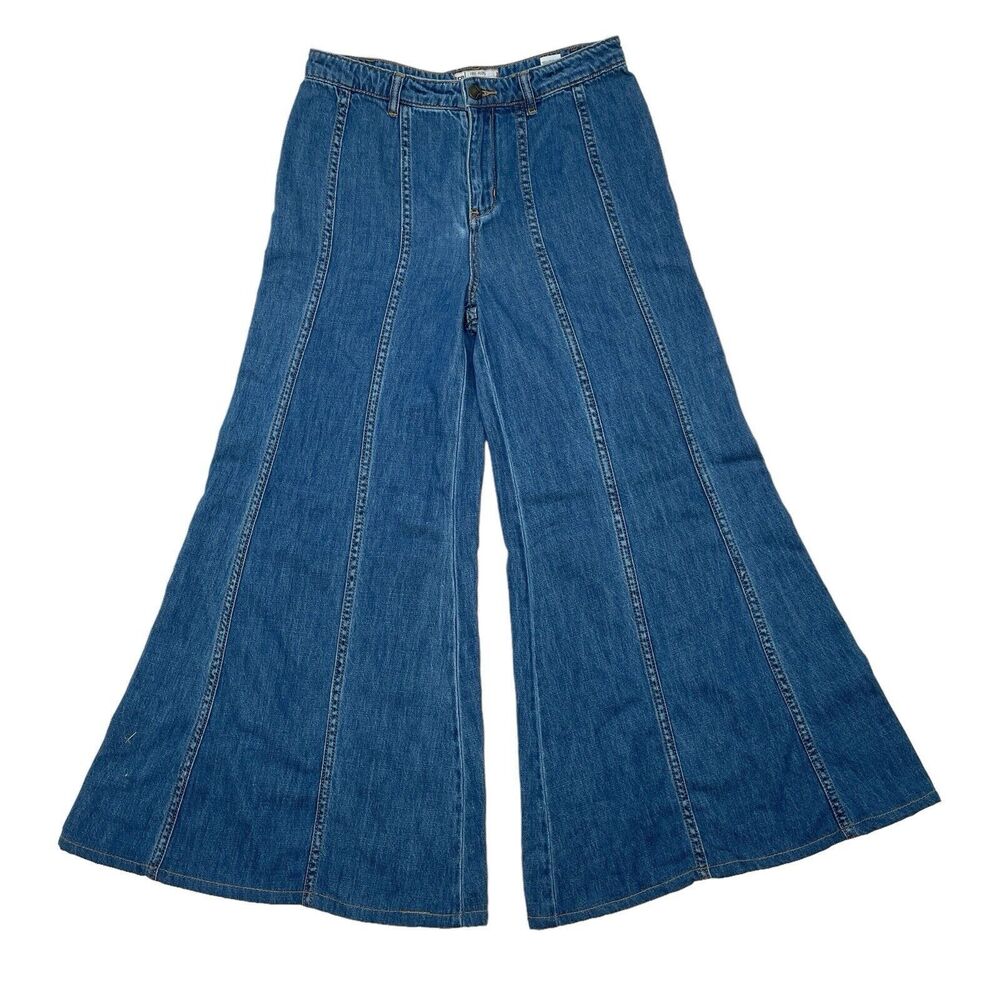 Free People Blue Flare & Wide Leg Jeans